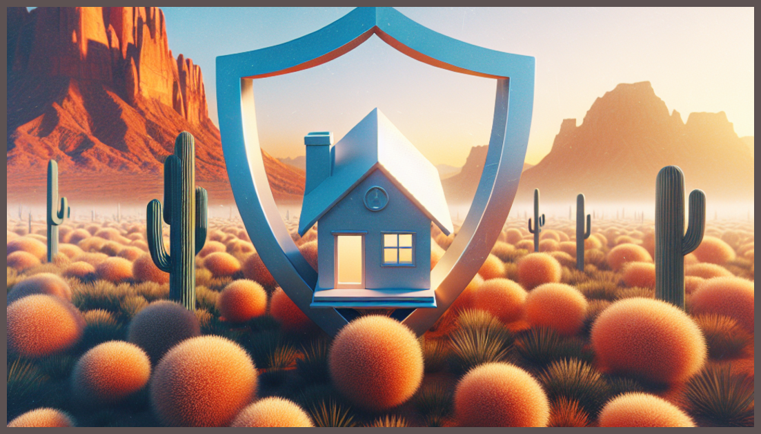 An abstract depiction of insurance savings in Yuma's landscape.